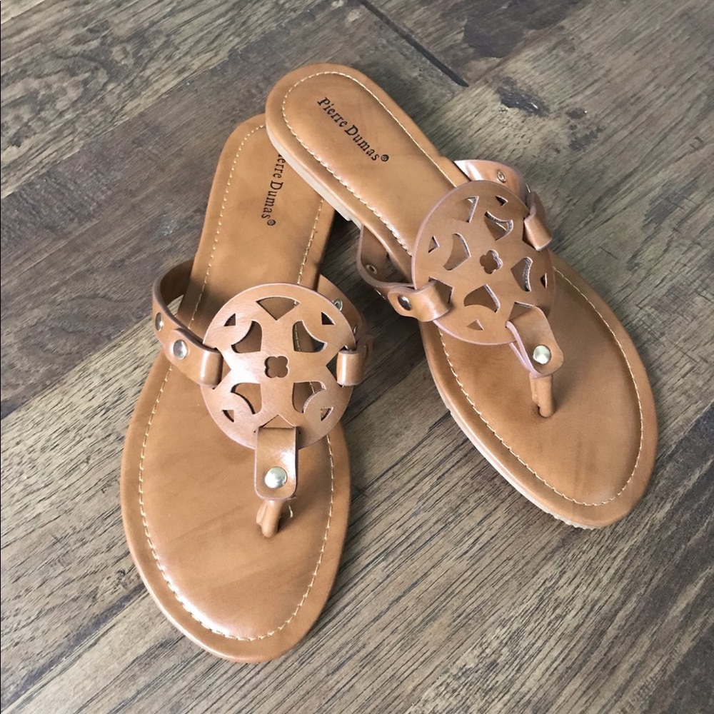 Tan Tory Burch Knock Off Sandals